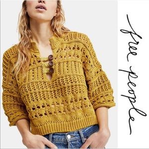 Free People Dreams Tonight Cropped Sweater